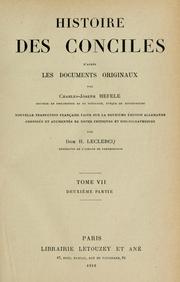 Cover of: Histoire des conciles d'apr©Łes les documents originaux by Karl Joseph von Hefele