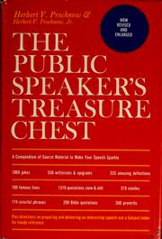 Cover of: The public speaker's treasure chest: a compendium of source material to make your speech sparkle