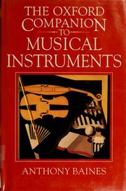 Cover of: The Oxford companion to musical instruments