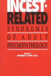 Cover of: Incest-related syndromes of adult psychopathology