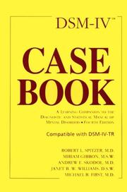 DSM-IV casebook by Robert L. Spitzer, Miriam Gibbon