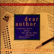 Cover of: Dear author: students write about the books that changed their lives