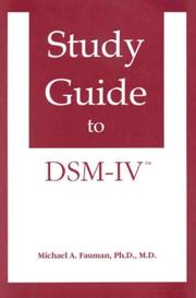 Cover of: Study guide to DSM-IV by Michael A. Fauman