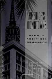 Cover of: America's downtowns: growth, politics & preservation