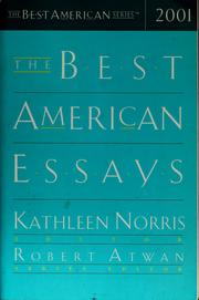 Cover of: The Best American Essays 2001 (The Best American Series)