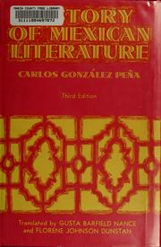 Cover of: History of Mexican literature.