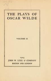 Cover of: The plays of Oscar Wilde ... by Oscar Wilde