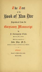 Cover of: The text of the Book of Llan Dav
