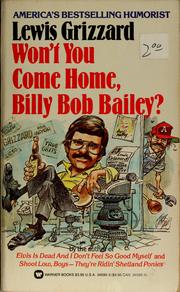 Cover of: Won't you come home, Billy Bob Bailey?