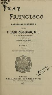Cover of: Fray Francisco: narración histórica