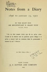Cover of: Notes from a diary, 1896 to January 23, 1901