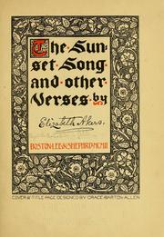 Cover of: The sunset song and other verses: Elizabeth Akers