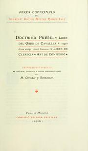 Cover of: Obres de Ramon Lull