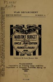 Cover of: Madison's budget: James Madison's special Uncle Sam edition for  soldiers & sailors ...