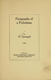 Cover of: Paragraphs of a pedestrian