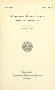 Cover of: Commercial feeding stuffs: report of inspection, 1940
