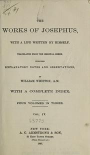 Cover of: The works of Josephus: with a life written by himself