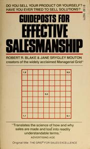 Cover of: Guideposts for effective salesmanship by Robert R. Blake
