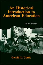 Cover of: An Historical Introduction to American Education