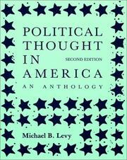 Cover of: Political Thought in America: An Anthology
