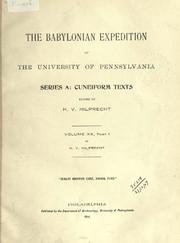Cover of: The Babylonian Expedition of the University of Pennsylvania. Series A: Cuneiform texts by University of Pennsylvania
