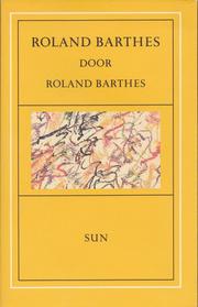 Cover of: Roland Barthes: door Roland Barthes
