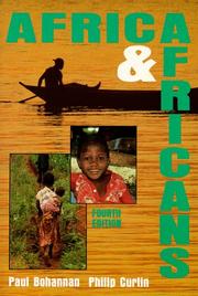 Africa and Africans by Paul Bohannan