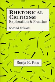 Cover of: Rhetorical criticism by [compiled by] Sonja K. Foss.