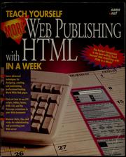 Teach yourself more Web publishing with HTML in a week by Laura Lemay
