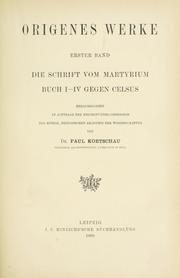Cover of: Origenes Werke by Origen comm