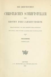 Cover of: Origenes Werke
