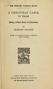 Book: A Christmas carol in prose By Charles Dickens