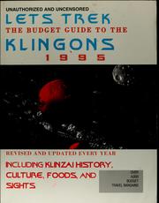 Cover of: Let's trek: the budget traveller's guide to Klingon worlds
