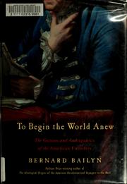 Cover of: To begin the world anew