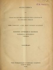 Cover of: Studia Syriaca, seu, Collectio documentorum ... by Latine vertit notisque illustravit Ignatius Ephraem II Rahmani