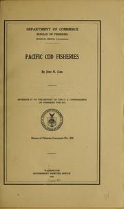 Cover of: Pacific cod fisheries