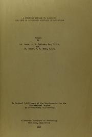 Cover of: A study of methods to increase the lift of supersonic airfoils at low speeds | Albert David Pollock