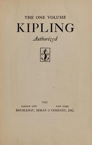 Cover of: The one volume Kipling, authorized