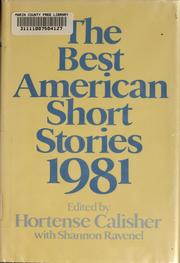 Cover of: The Best American Short Stories 1981 by Hortense Calisher
