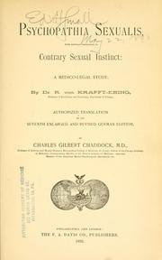 Cover of: Psychopathia sexualis: with especial reference to contrary sexual instinct : a medico-legal study