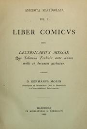 Liber comicus by Germain Morin