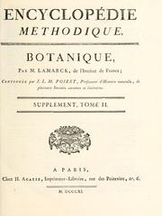 Cover of: Encyclopédie méthodique: Botanique : Supplément