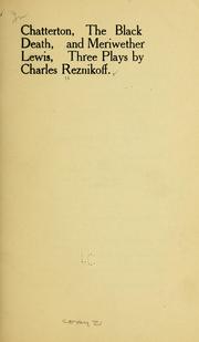 Cover of: Chatterton, The Black death