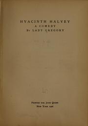 Cover of: Hyacinth Halvey by Augusta Gregory