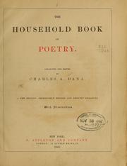 Cover of: The household book of poetry... by Charles A. Dana