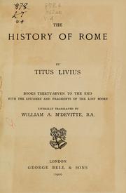 Cover of: The history of Rome