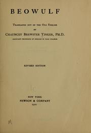 Cover of: Beowulf. tr. out of the Old English
