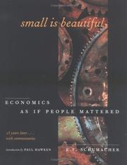 Cover of: Small is beautiful: economics as if people mattered : 25 years later ... with commentaries