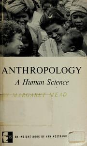 Cover of: Anthropology, a human science