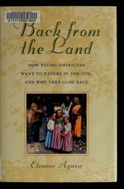 Cover of: Back from the land by Eleanor Agnew